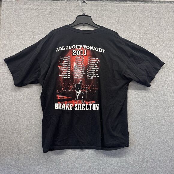 Blake Shelton 2011 Concert Tee All About Tonight Music Tour Shirt Mens 3X Gildan - Picture 2 of 5